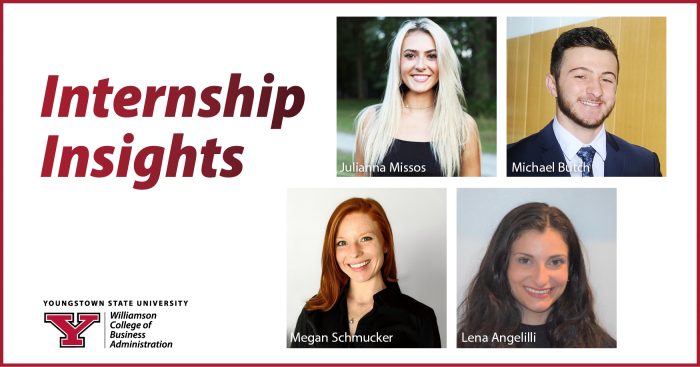 photos of four students featured in the blog post